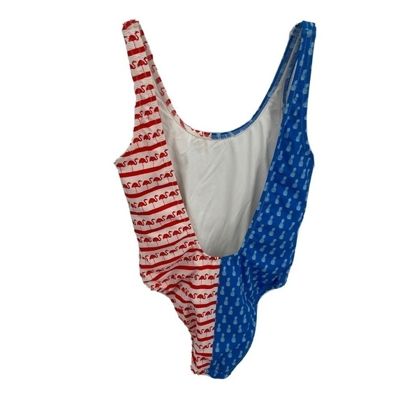 Chubbies Women’s One Piece Swimsuit The Nifty Fifty Blue Red Size XS Tank - Picture 2 of 9